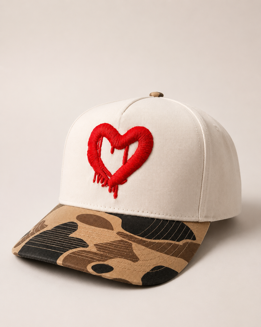 The Bleeding Heart Embroidered Camo Hat