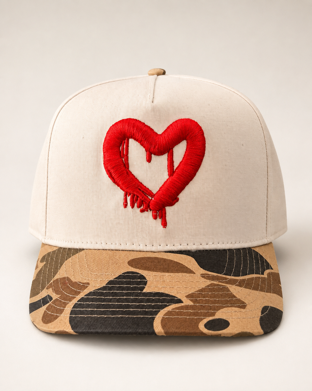 The Bleeding Heart Embroidered Camo Hat