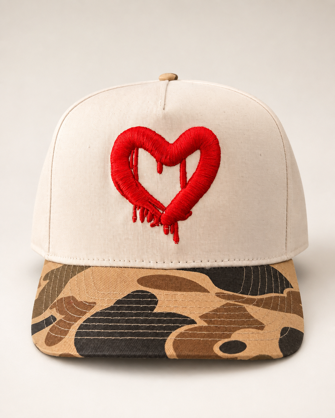The Bleeding Heart Embroidered Camo Hat